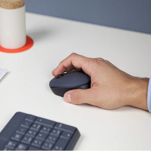 Combo Inalámbrico Logitech MK235 Teclado Multimedia y Mouse Ambidiestro - Gris