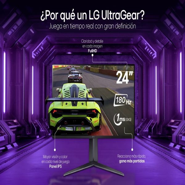 MONITOR GAMER LG ULTRAGEAR 24” FULL HD 180HZ